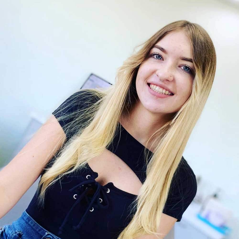 smiling teen patient